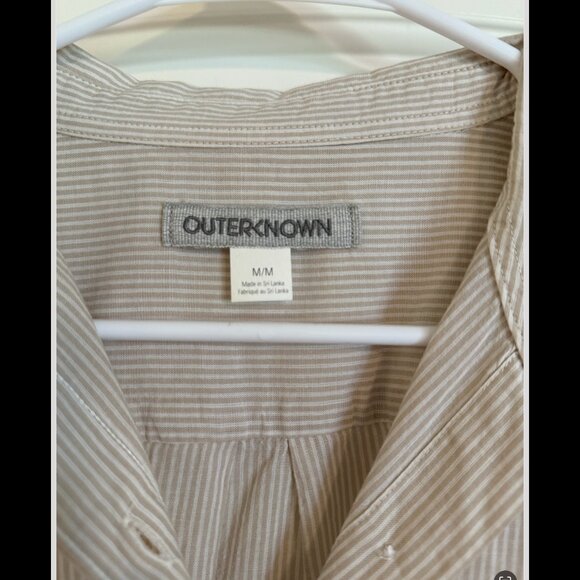 Outerknown Windrift Shirt in Desert Banker Stripe | Size M - Picture 10 of 10